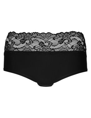 Lace Bandeau High Rise Midi Knickers Image 2 of 3