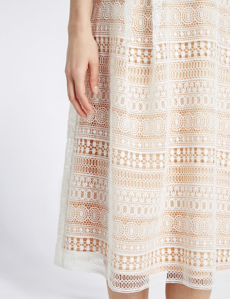 Lace Cutwork A-Line Midi Skirt 5 of 5