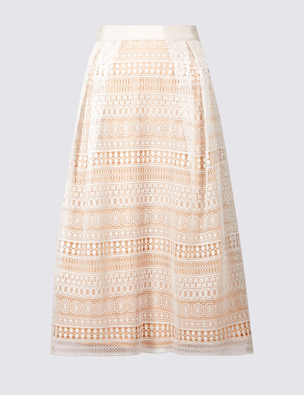 Lace Cutwork A-Line Midi Skirt 1 of 5
