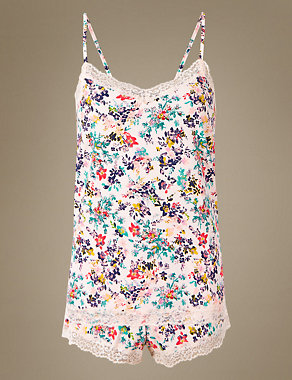 Lace Floral Print Camisole Set Image 2 of 4