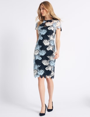 Lace Fuller Bust Short Sleeve Bodycon Dress, M&S Collection