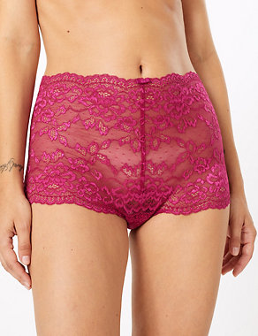 Lace High Rise Butterfly Lace Shorts Image 2 of 4
