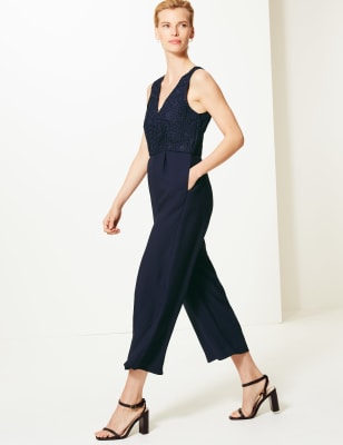 marks and spencer navy jumpsuit