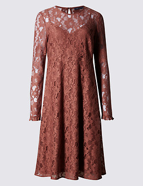 Lace Long Sleeve Midi Dress Image 2 of 4