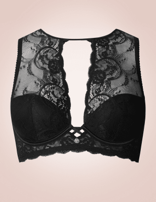 Lace Longline Padded Plunge Bra Image 2 of 5