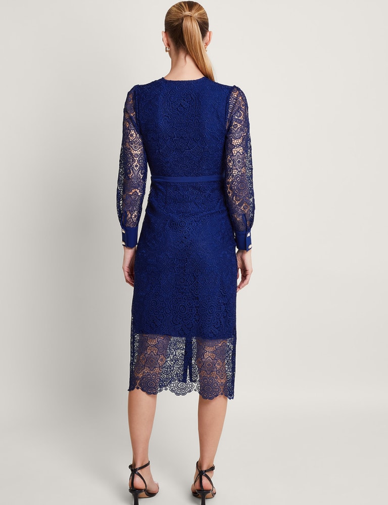 Lace Midi Shift Dress 2 of 4