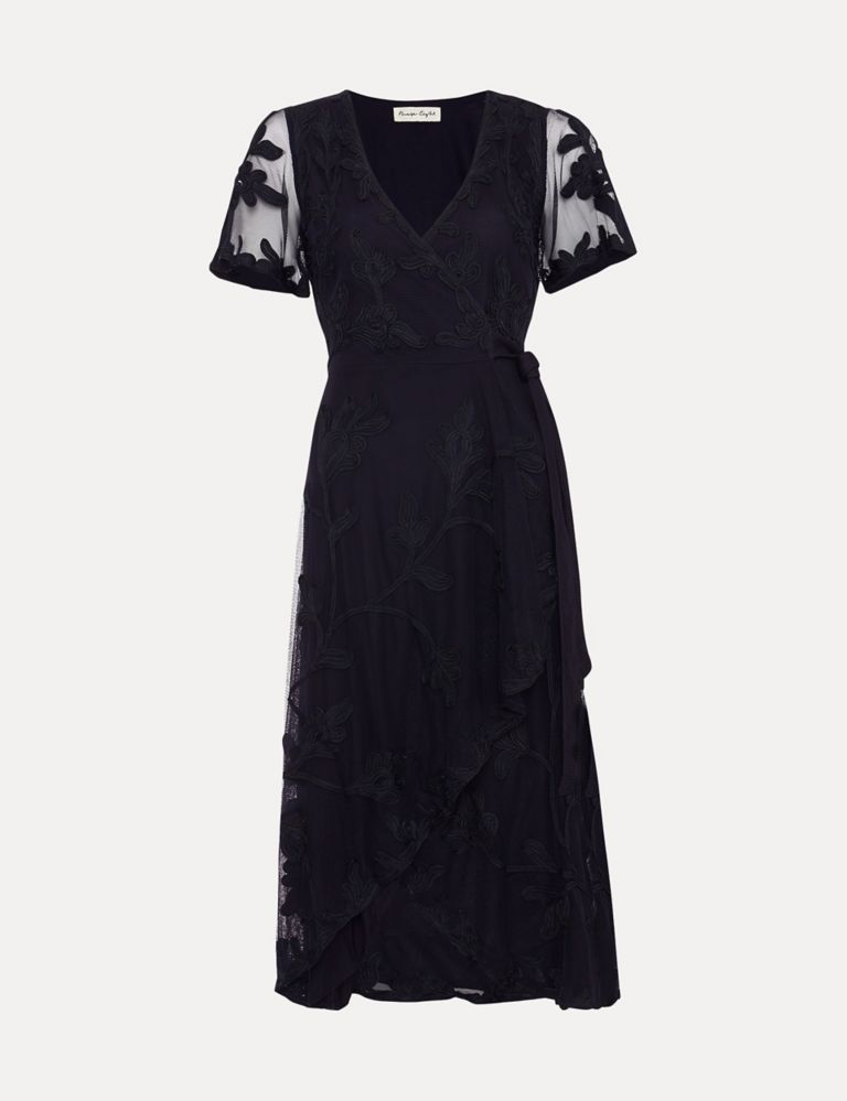 Lace Midi Wrap Dress 2 of 6