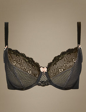 Lace Non-Padded Balcony Bra DD-GG Image 2 of 4