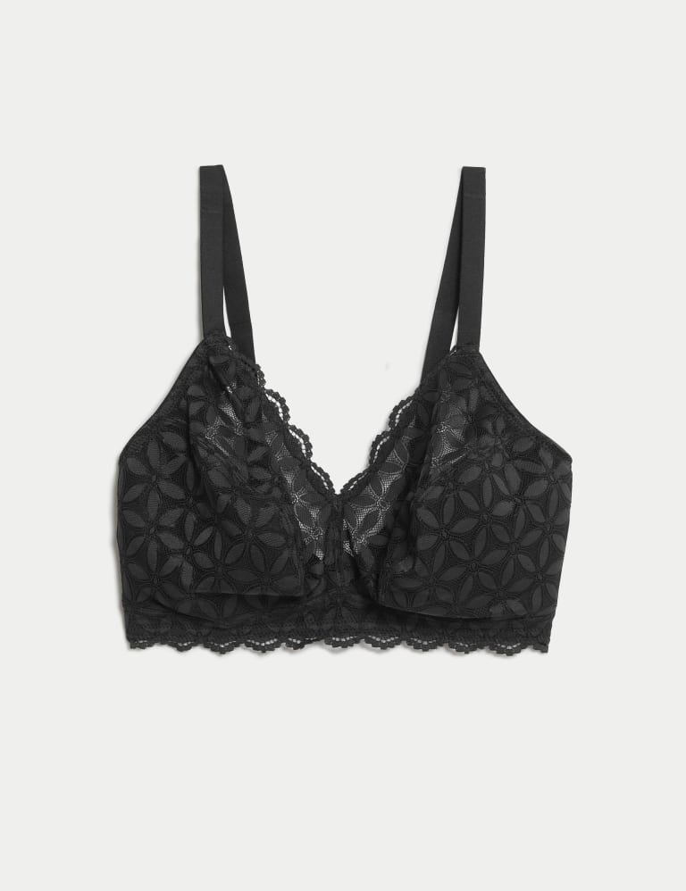 Buy Marks & Spencer Lightly Lined Non Wired Full Coverage Bralette - Black  Mix at Rs.1125 online