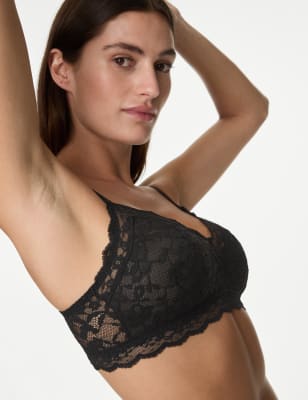 Lace Non Wired Bralette A-E, M&S Collection