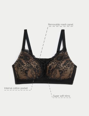 Front Fastening Cotton Rich Bra Ladies Non Wired Non Padded Soft