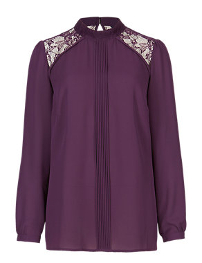 Lace Panelled Blouse Image 2 of 5