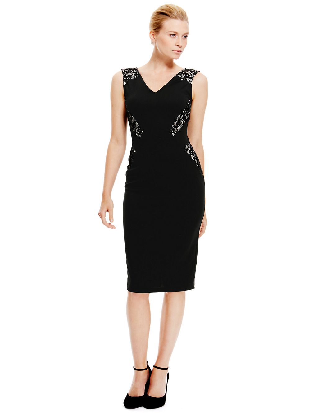 Lace Panelled Bodycon Dress 2 of 4
