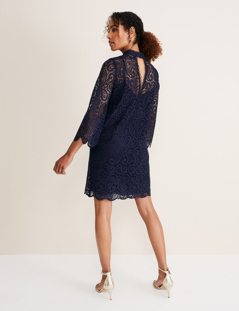 Round neck lace dress online