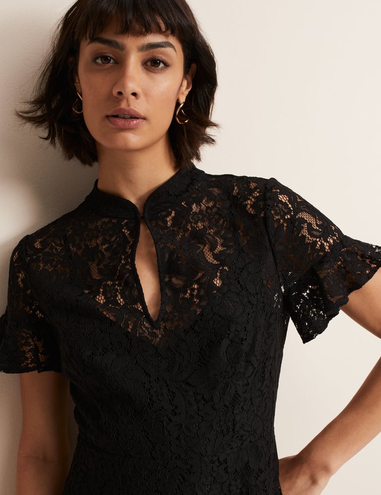 Nsr short sleeve outlet midi lace dress