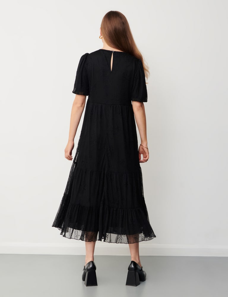 Black midi skater dress online