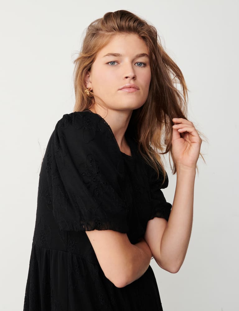 Lace tiered cheap skater dress
