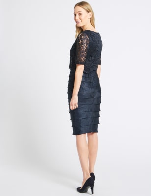 Lace Shutter Midi Dress M S Collection M S