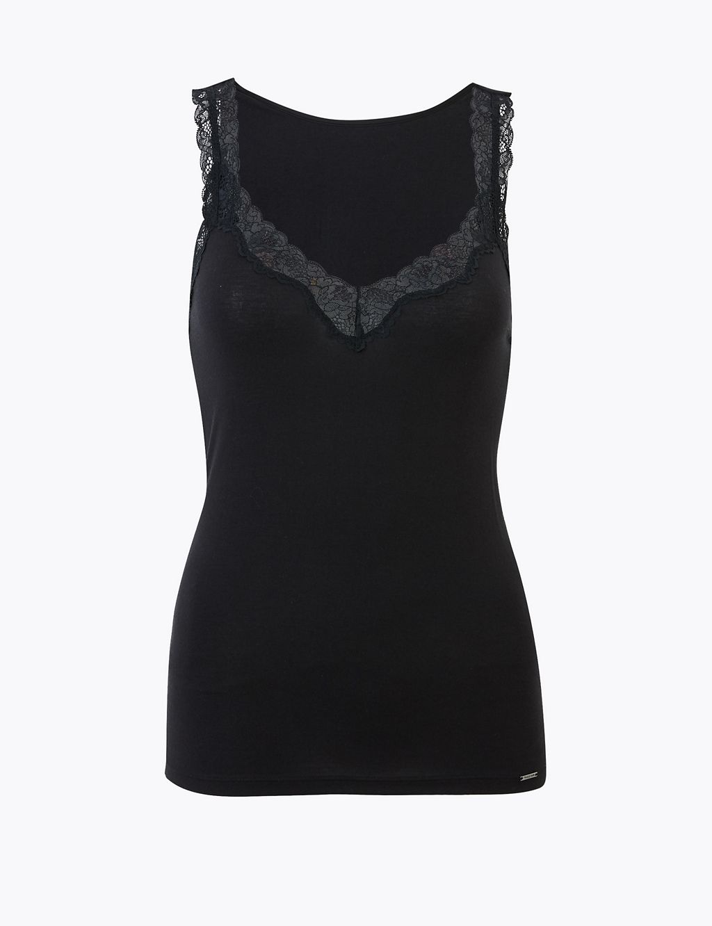 Lace Strappy Vest With Cashmere 1 of 4