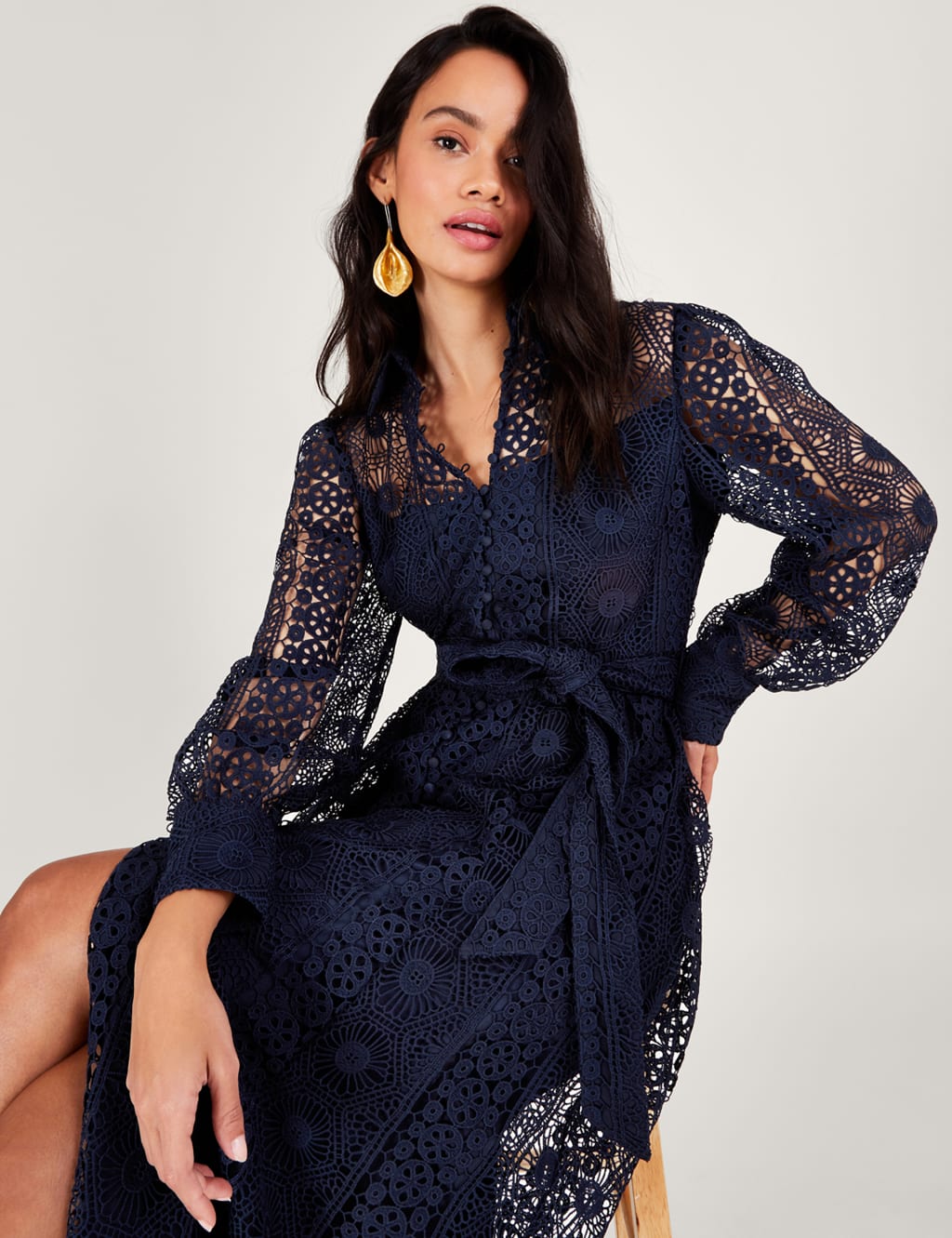Paper dolls shop lace shirt dress