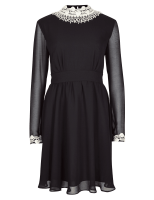 Lace Trim Fit & Flare Dress | Limited Edition | M&S