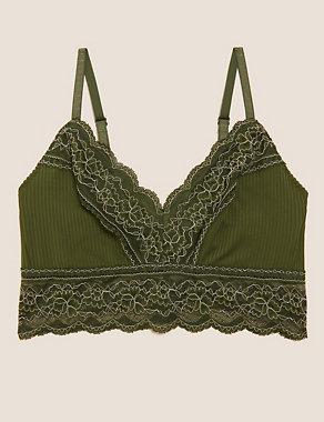 Lace Trim Non Wired Bralette Image 2 of 8