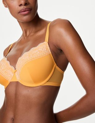 Lace Trim Padded Full Cup Bra A-E, M&S Collection