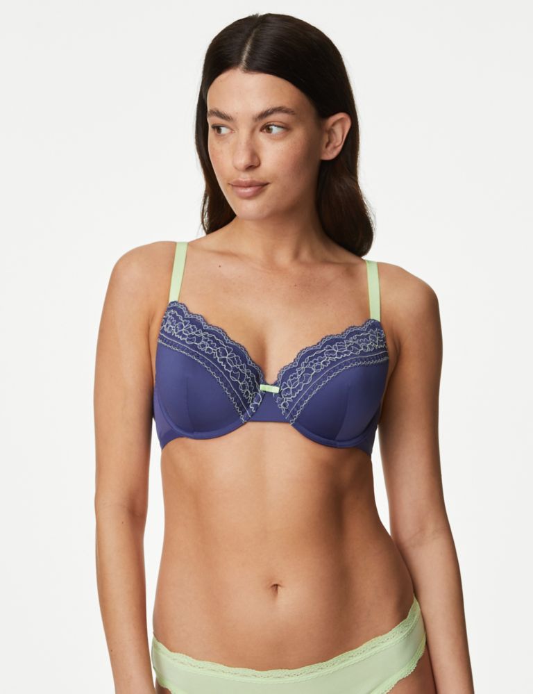 Lace Trim Padded Full Cup Bra A-E 3 of 6