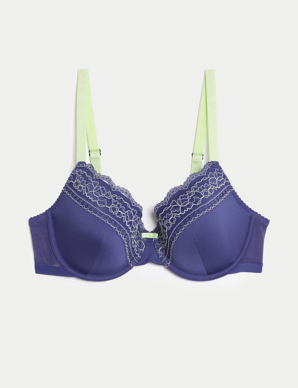 Lace Trim Padded Full Cup Bra A-E 1 of 6