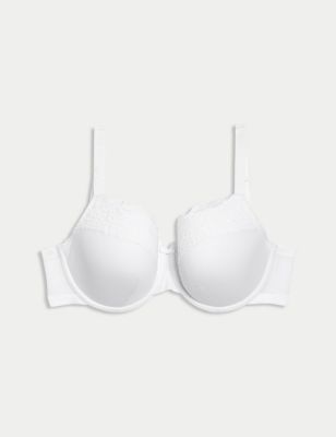 Lace Trim Wired Full Cup Bra (F+) Image 2 of 6