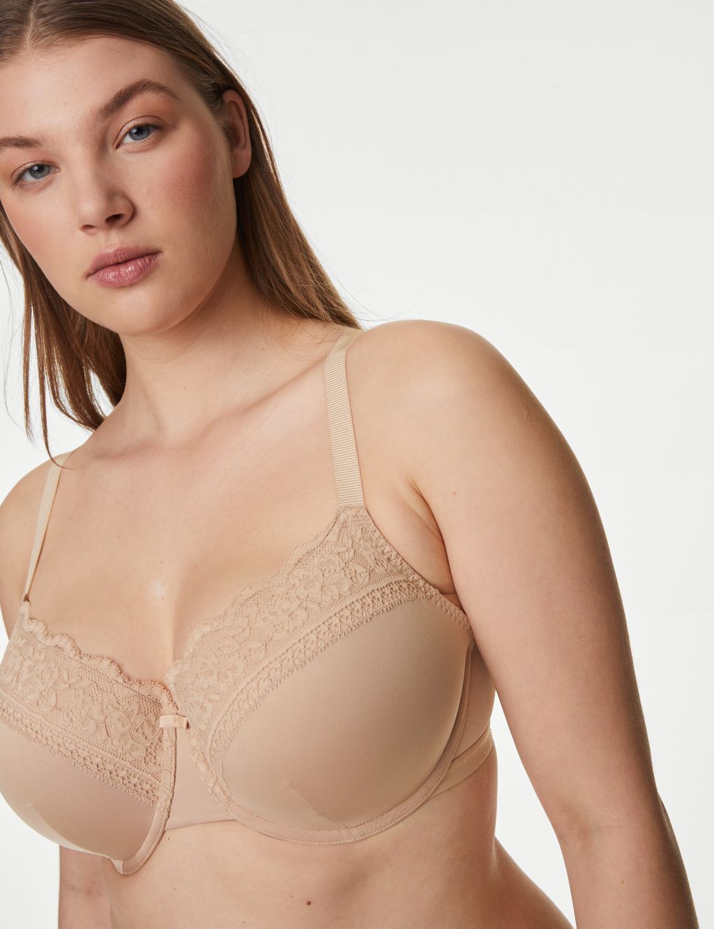 Lace Trim Wired Full Cup Bra (F+) 2 of 7