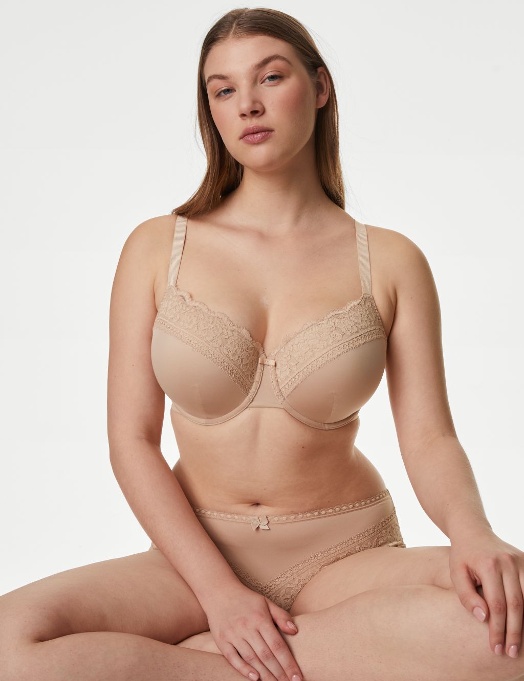 Lace Trim Wired Full Cup Bra (F+) 7 of 7