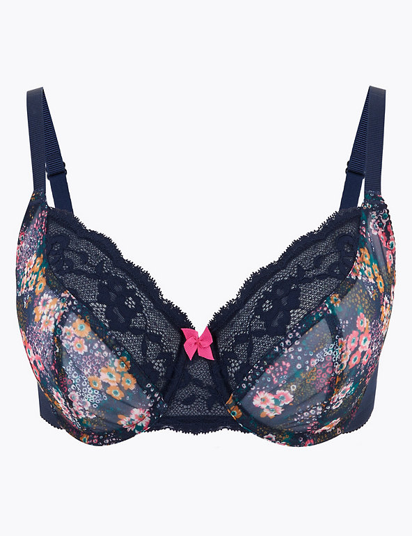 Lace Trim Wired Full Cup Bra A-E Image 1 of 1
