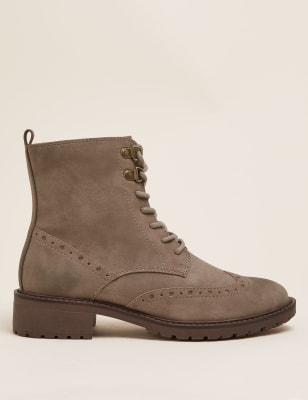 marks and spencer black lace up boots