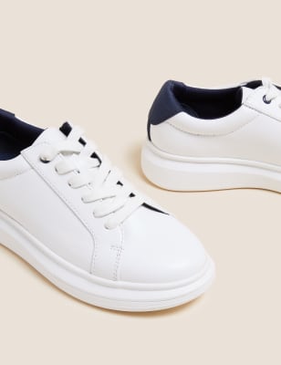 white chunky plimsolls