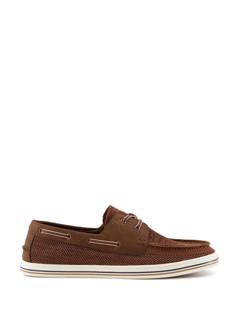 Lace Up Flat Boat Shoes 1 of 4