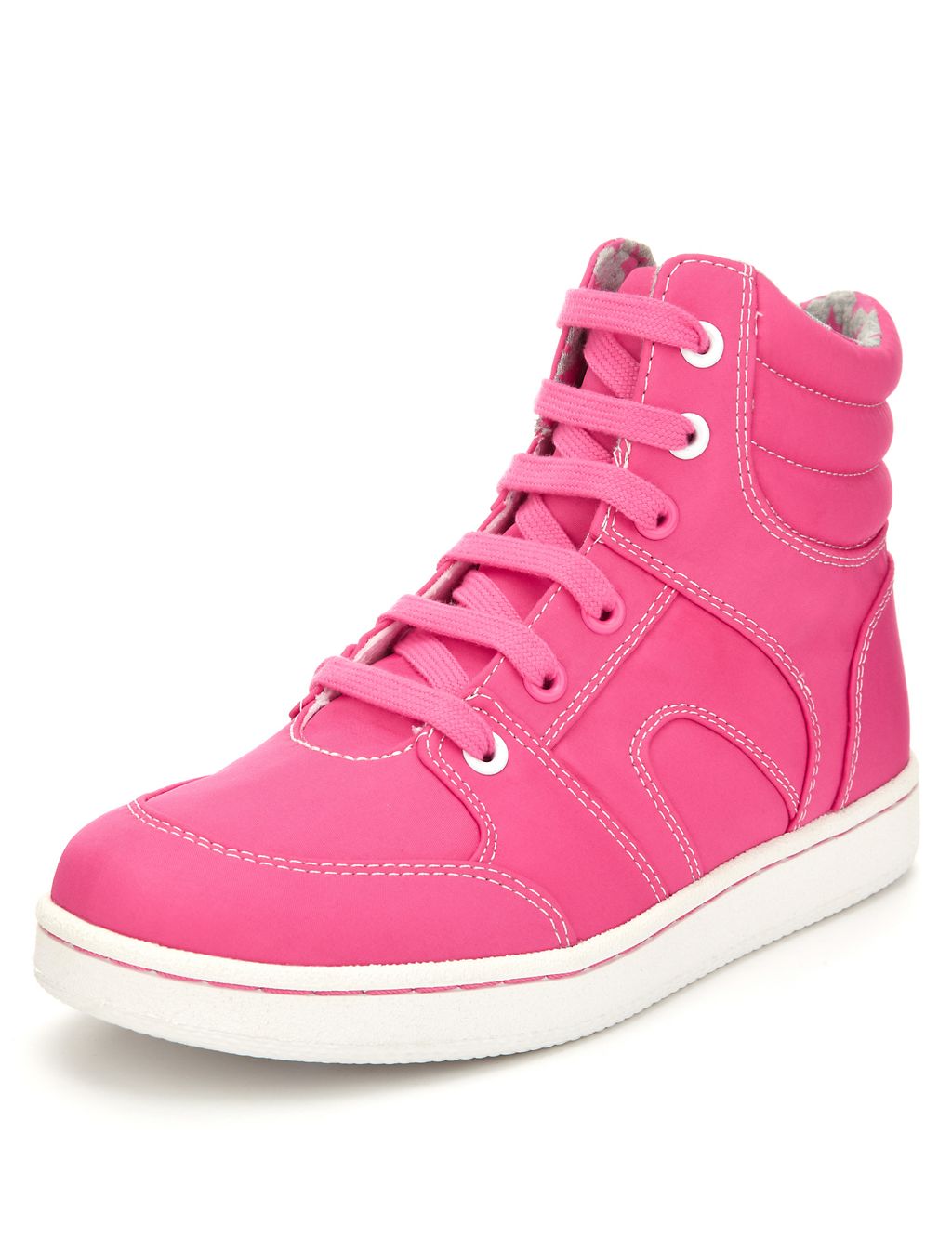 Lace Up High Top Fluro Trainers 2 of 5