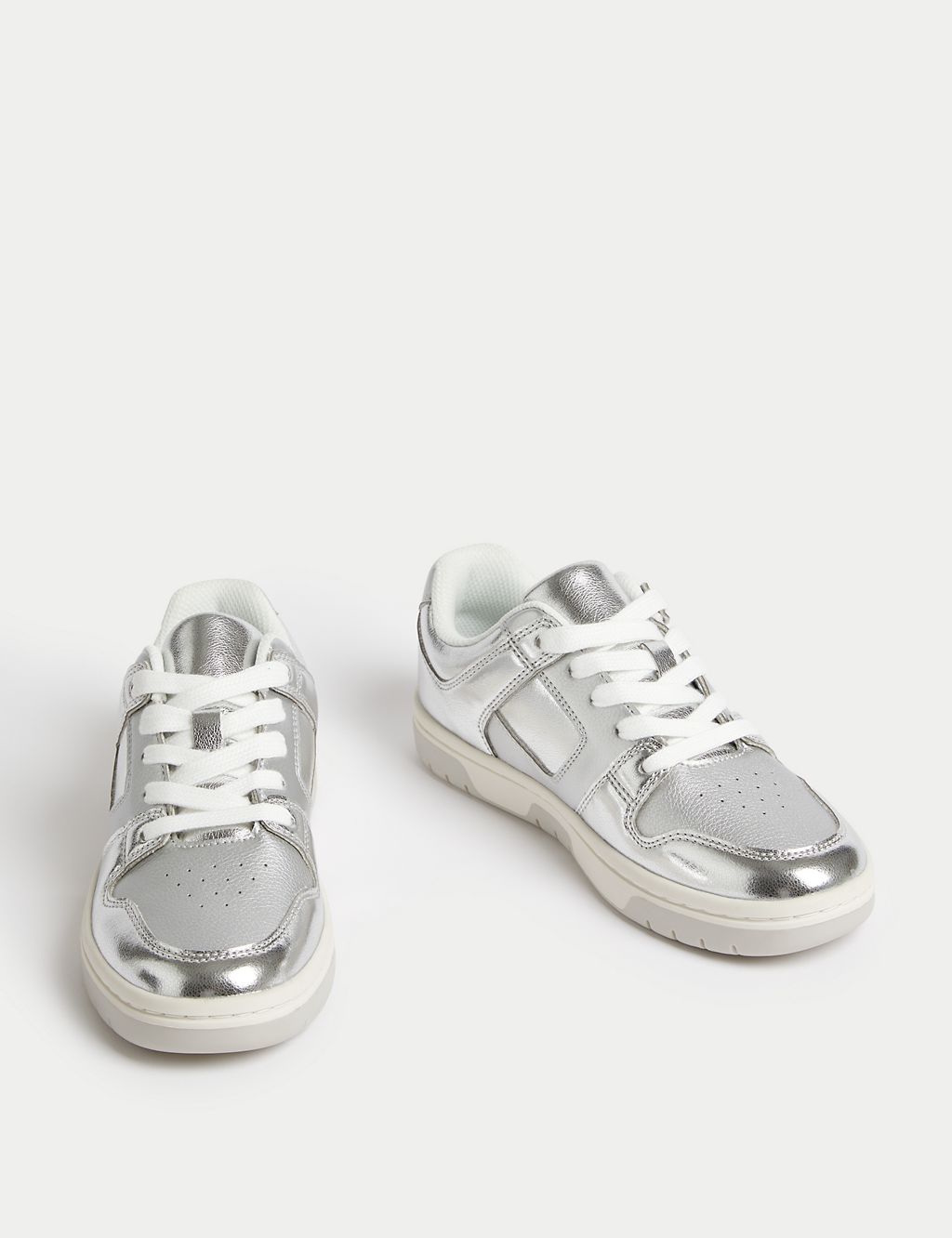 Lace Up Metallic Trainers 1 of 4