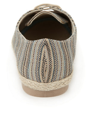 Lace Up Striped Espadrilles Pumps with Insolia Flex® Image 2 of 4