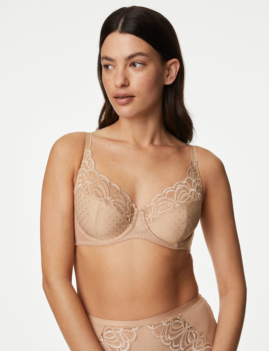Lace Wired Full Cup Bra A-E 3 of 7