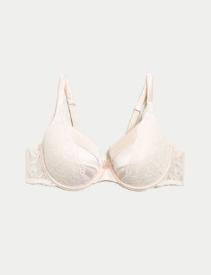 Lace Wired Full Cup Bra With Silk A-E, Rosie