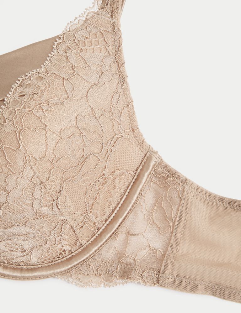Lace Wired Full Cup Bra With Silk A-E 7 of 8