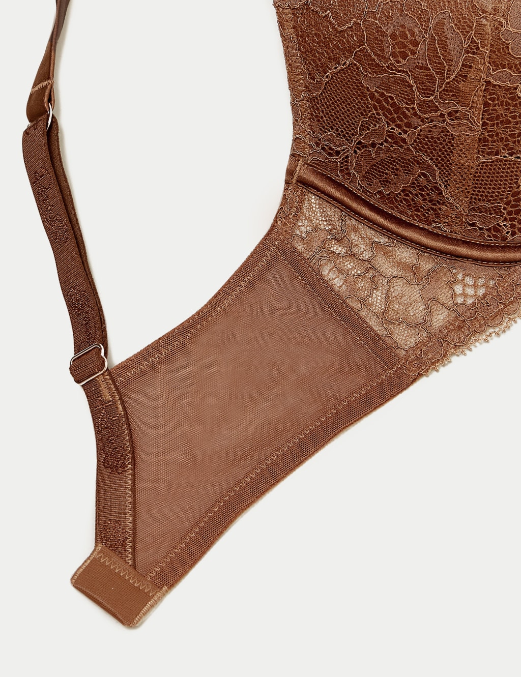 Lace Wired Full Cup Bra With Silk A-E 6 of 8