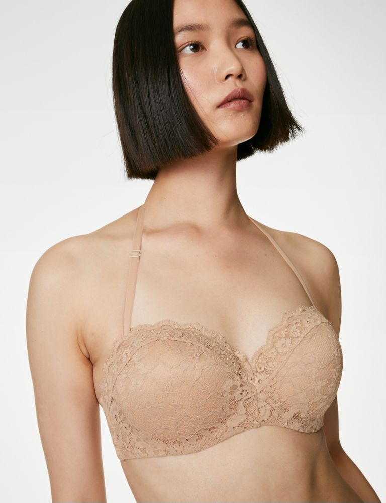 Lace Wired Strapless Bandeau Bra A-E 4 of 9