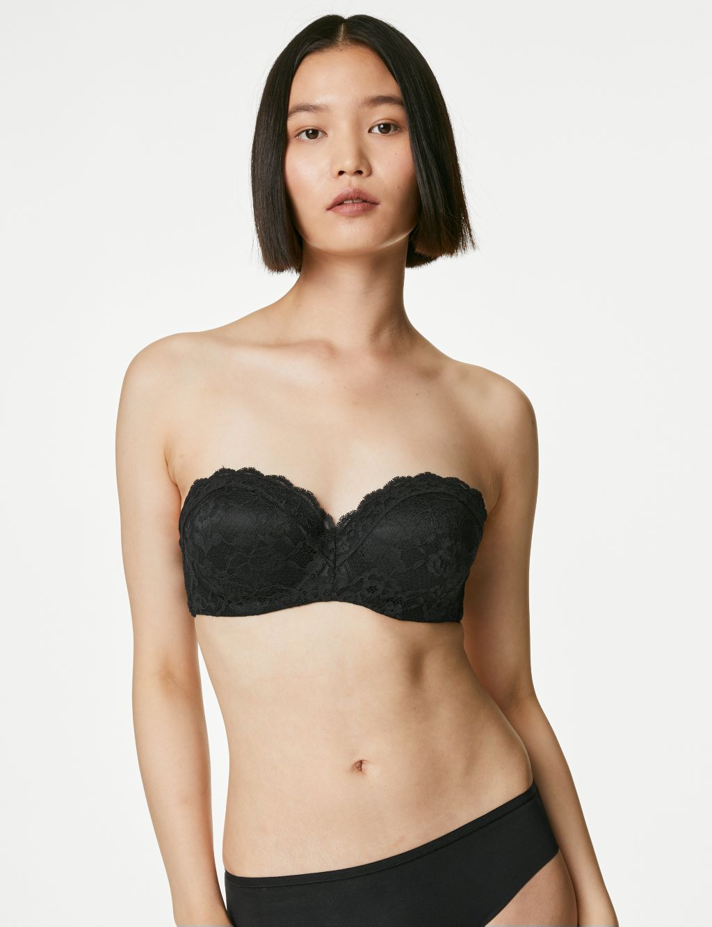 M&S Collection Louisa Lace Padded Bandeau Strapless Bra A-E