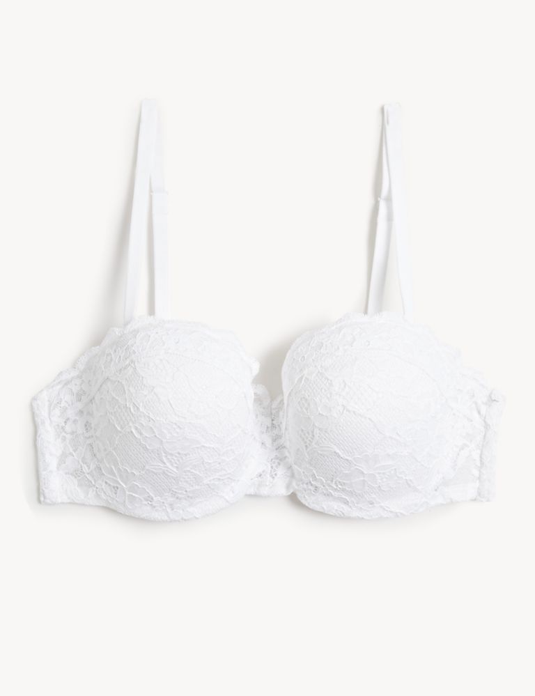Lace Wired Strapless Bandeau Bra A-E 3 of 9