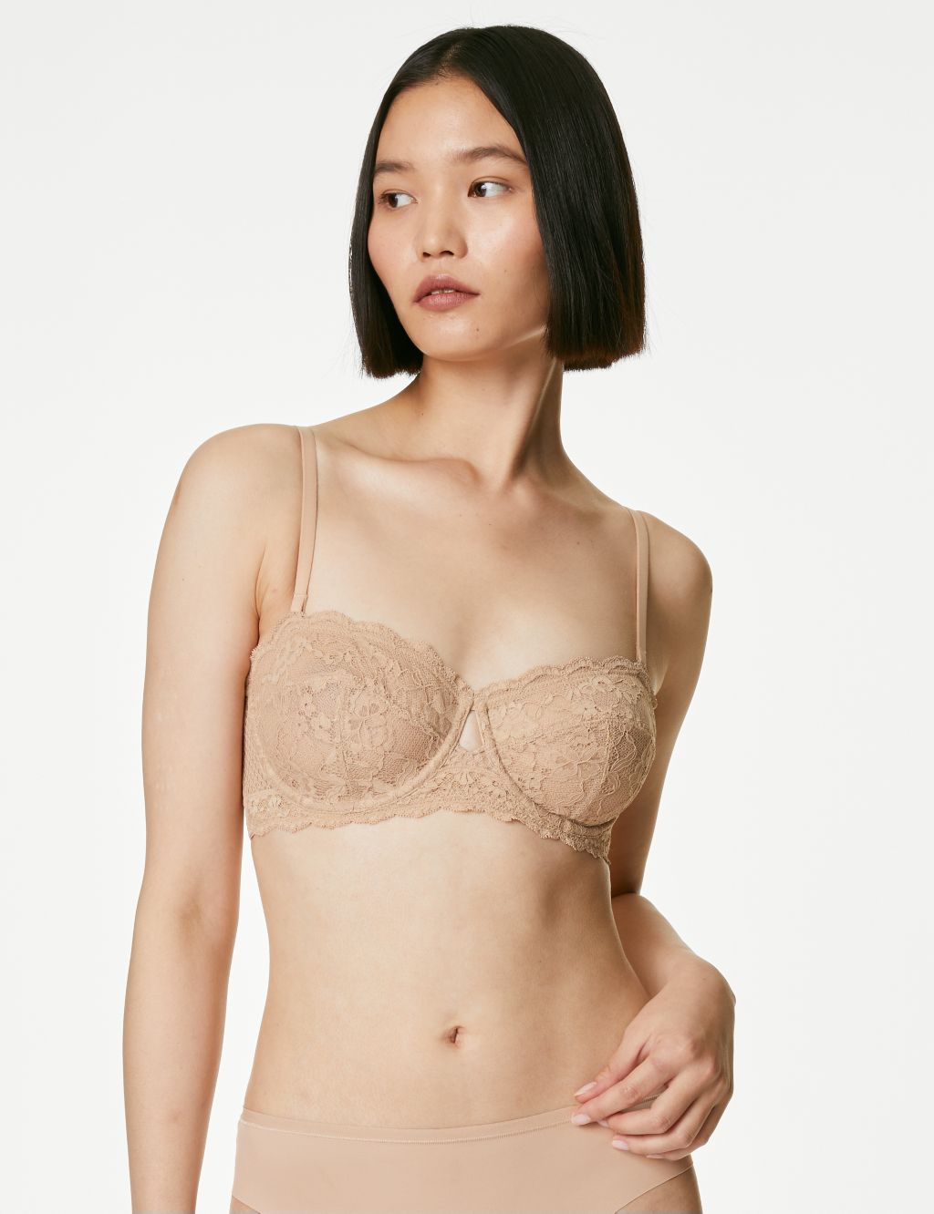 Lace Wired Strapless Bra A-E 2 of 9