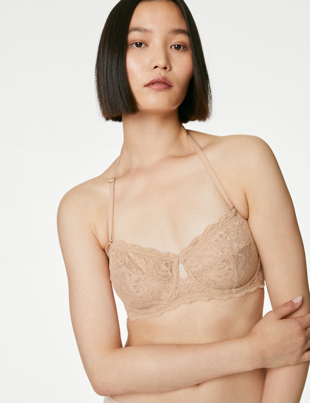 Lace Wired Strapless Bra A-E 7 of 9