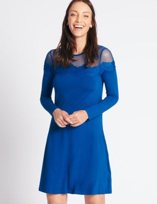 Lace yoke hotsell swing dress