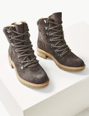 lace up ankle hiker boots